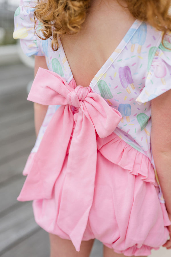 Sweet Summertime Tie Back Knit Bloomer/Banded Short Set