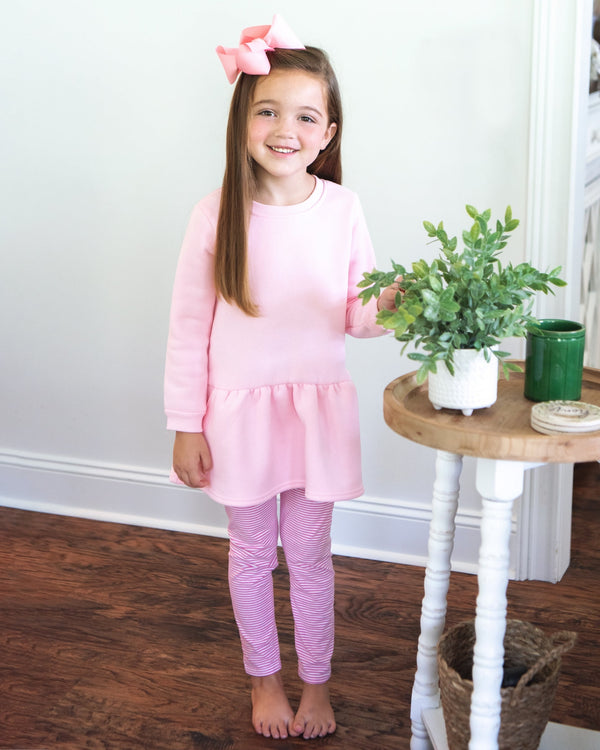 Tunic Sweatshirt- Light Pink