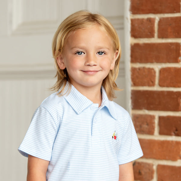School Supplies Mini Embroidery Polo