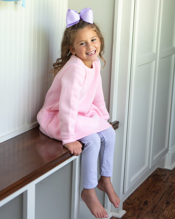 Tunic Sweatshirt- Light Pink