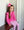 Ruffle Sweatshirt- Hot Pink