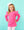 Ruffle Sweatshirt- Hot Pink