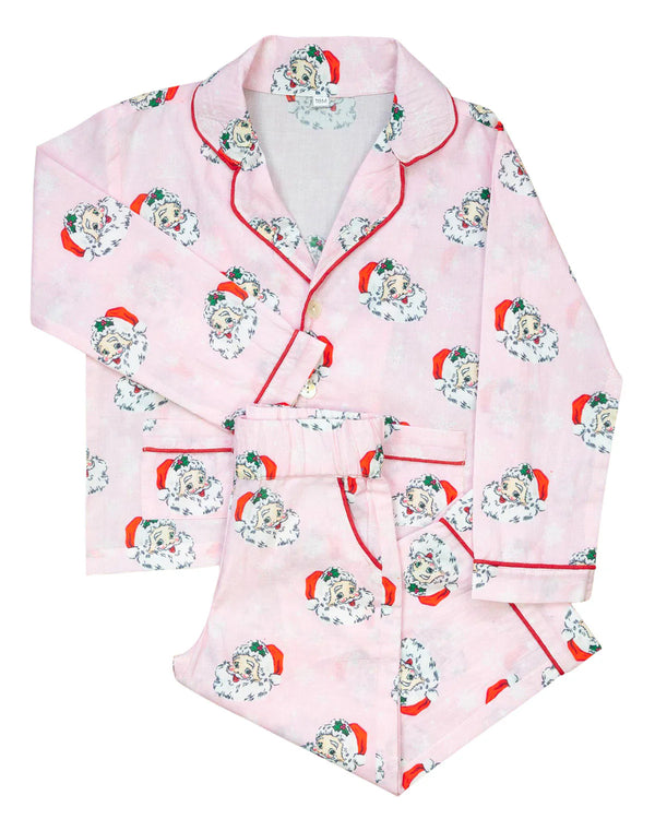 Pink Vintage Santa Pajama Set