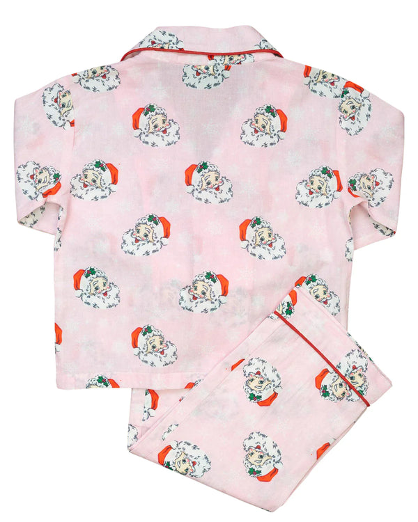 Pink Vintage Santa Pajama Set