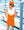 Cheer Uniform Skort Set- Orange/White