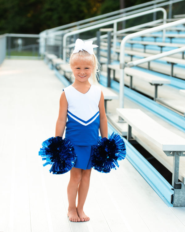 Cheer Uniform Skort Set Light Blue White Smock Candy