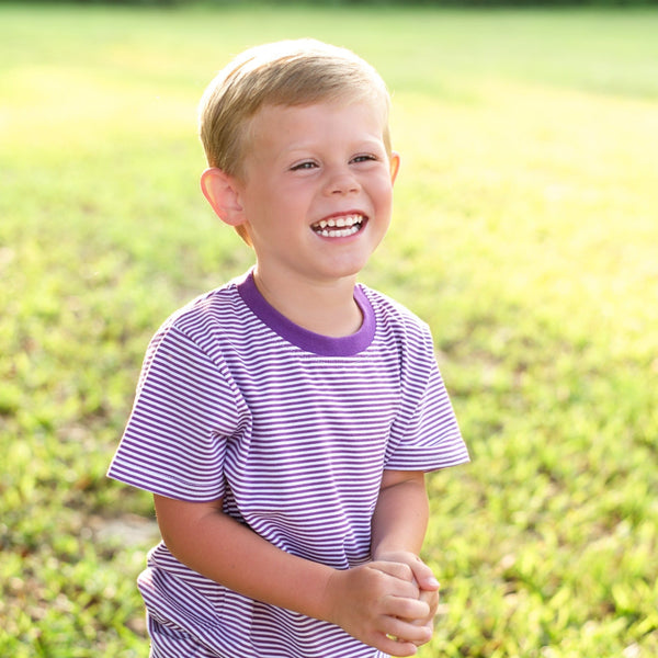 Graham Shirt- Purple Stripe