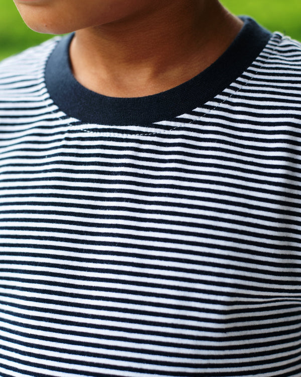 Graham Shirt- Navy Stripe