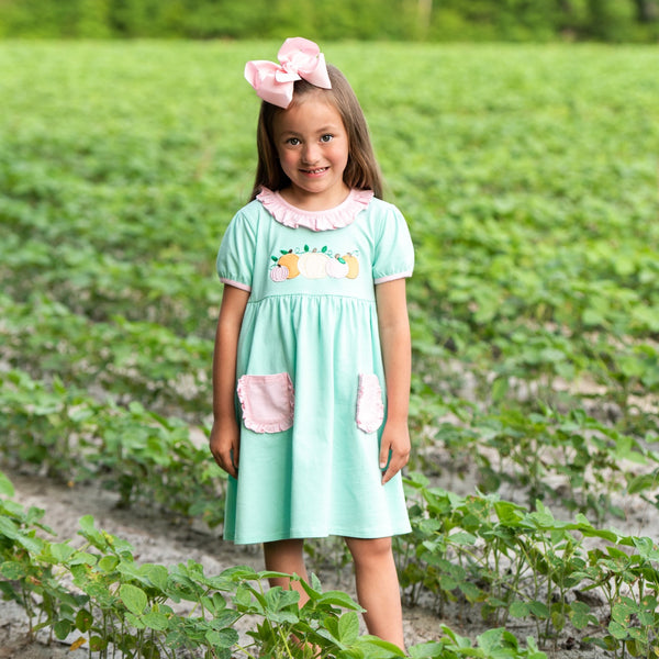 Pastel Pumpkin Pocket Dress