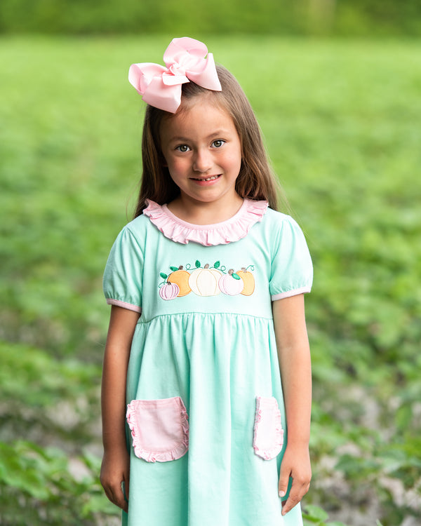 Pastel Pumpkin Pocket Dress