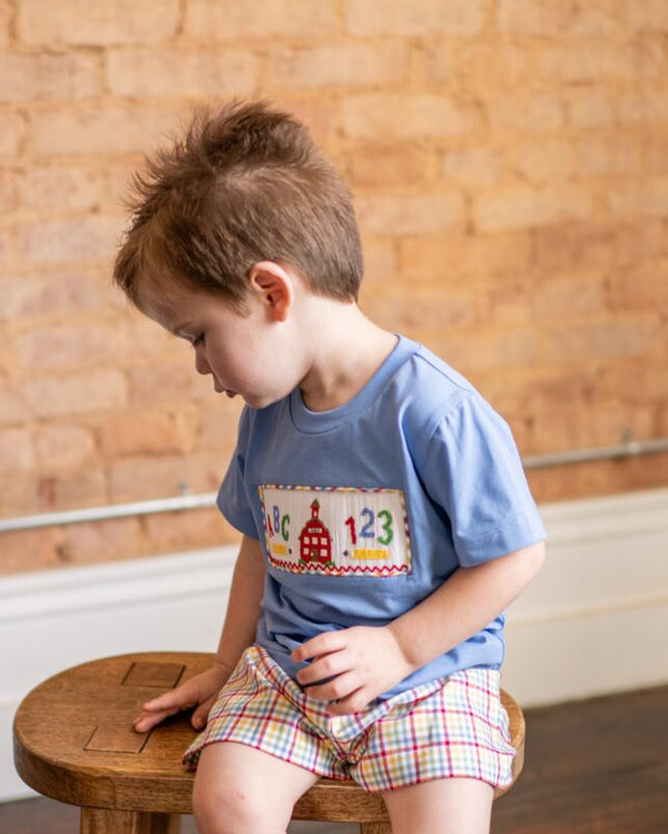 School Days Smocked Short Set