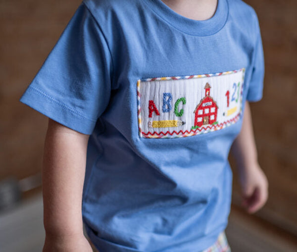 School Days Smocked Short Set