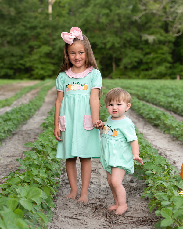 Pastel Pumpkin Pocket Dress