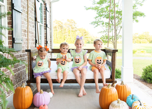 Halloween Bucket Ruffle Short Set