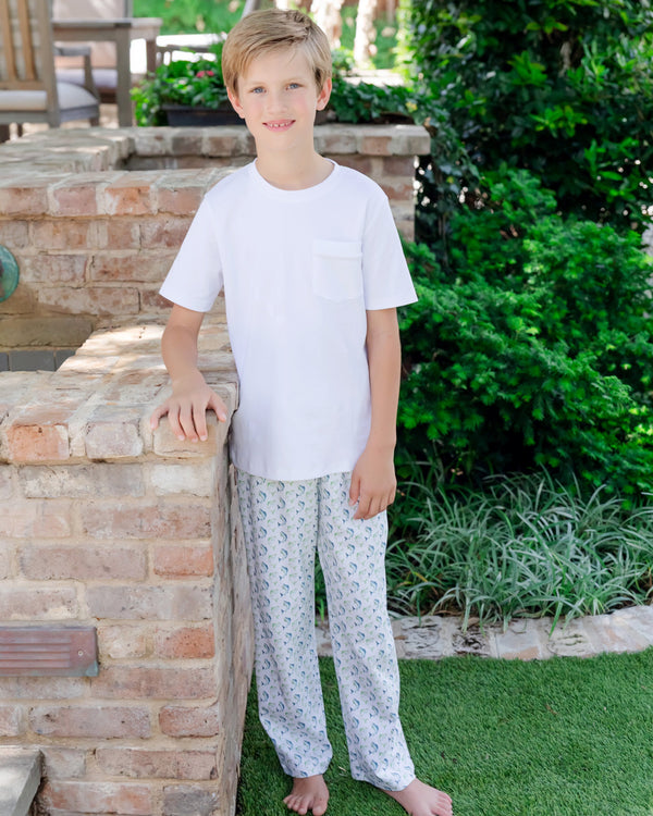 Beckett Hangout Pant- Jumping Trout