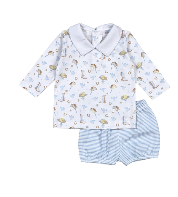 Howdy Baby Diaper Cover Set- Blue