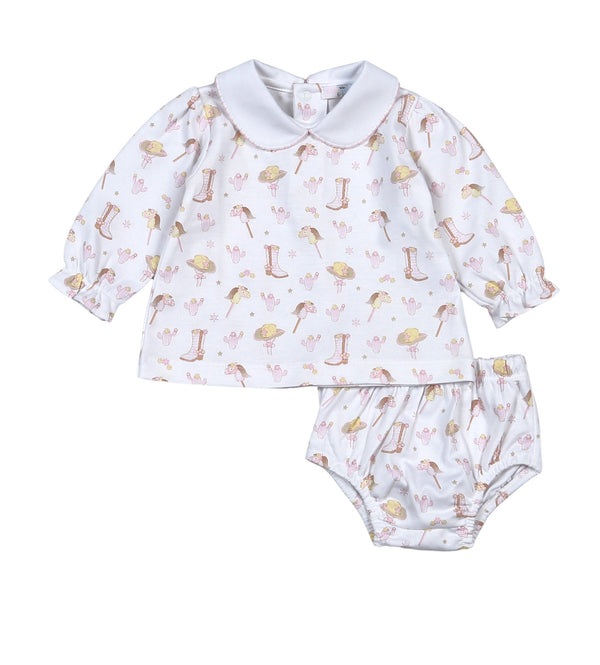 Howdy Baby Diaper Cover Set- Pink