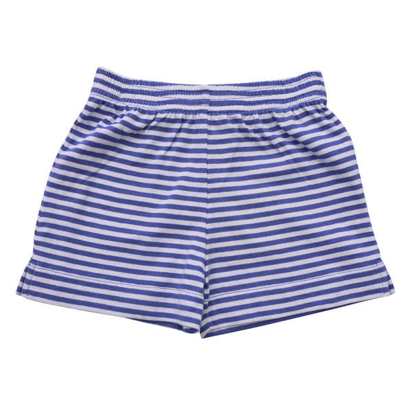 Dark Chambray Stripe Jersey Shorts