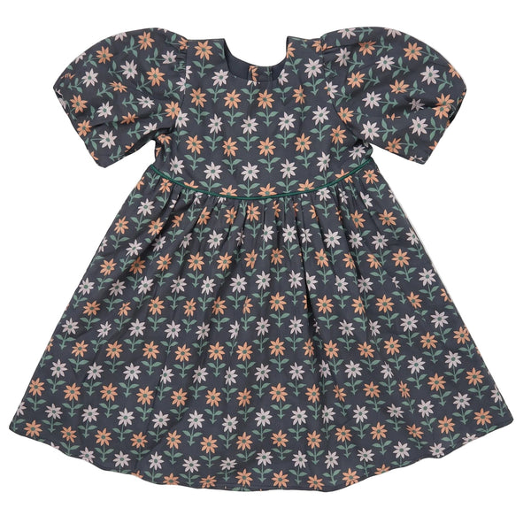 Denise Dress- Navy Block Floral