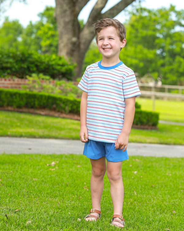 Drew Short Set- Patriotic Stripe