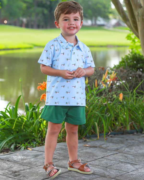Ducks in a Row Polo Short Set