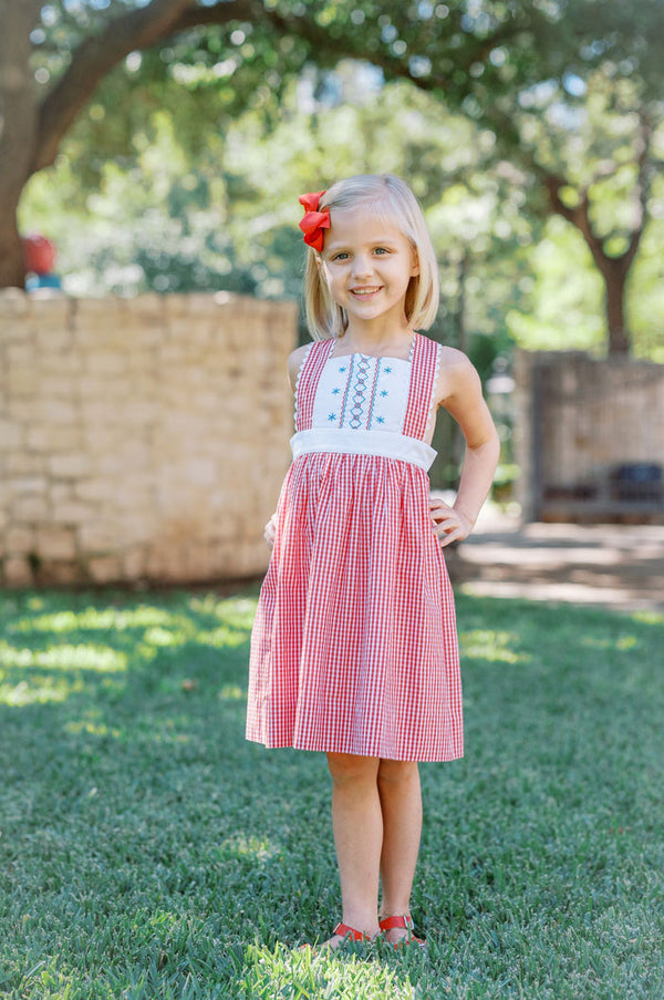 Liberty Dress- Red Check