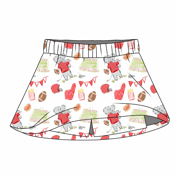 Sara Catherine Skort- Game Day Elephant