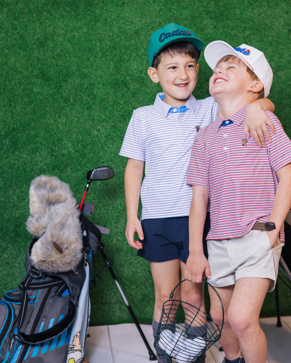 Youth Independence Polo- Red/White/Blue