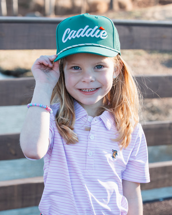 Youth Caddie Performance Rope Hat- Green/White