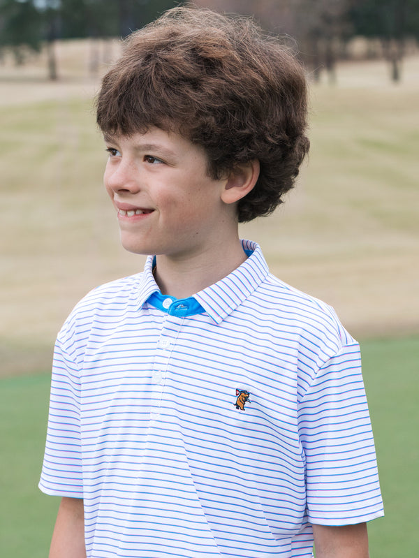 Youth Range Polo- Pink/Blue