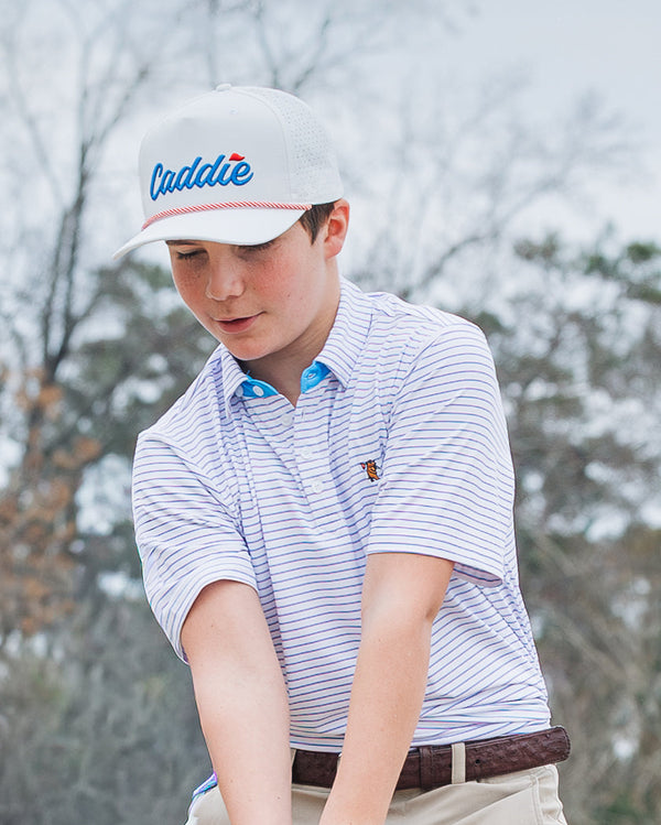 Youth Range Polo- Pink/Blue