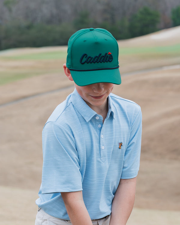 Youth Caddie Performance Rope Hat- Green/Navy