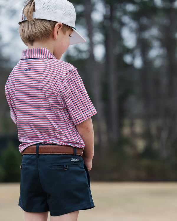 Youth Independence Polo- Red/White/Blue