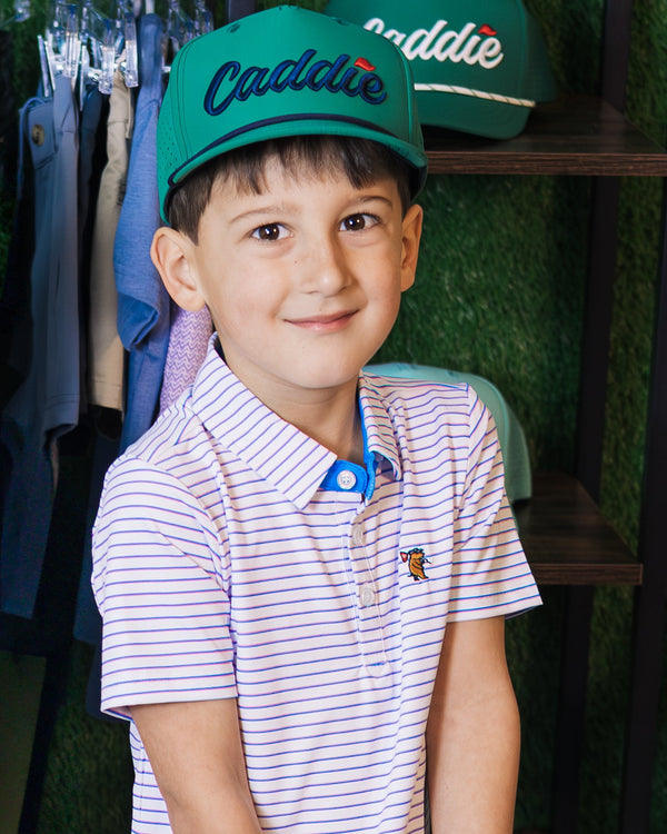 Youth Range Polo- Pink/Blue