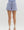 Solid High-Waisted Shorts- Misty Blue