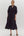 V-Neck Tiered Midi Dress- Black