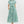 Collared Floral Print Dress- Green
