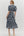 Collared Floral Print Dress- Navy Multi