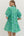 Floral Print Puff Sleeve Dress- Green