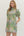 Floral Print Puff Sleeve Dress- Peach