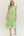 Floral Ruffle Dress- Green Combo