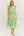 Floral Ruffle Dress- Green Combo