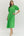 Puff Sleeve Midi Dress- Green