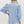 Contrast Ruffle Neck Popover Top- Blue