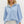 Contrast Ruffle Neck Popover Top- Blue