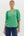 Band Collar Slit Neck Top- Green