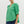 Band Collar Slit Neck Top- Green