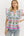 Floral Flutter Sleeve Pullover Top- Magenta