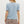 Textured Pleated Top- Lt. Blue/Leopard