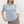Textured Pleated Top- Lt. Blue/Leopard